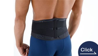 Black Supporter SMG Slim Waist Support Belt