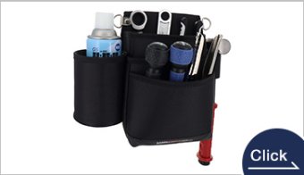 DBLTACT 3-tiered waist bag with viscous cup DT-33-BK