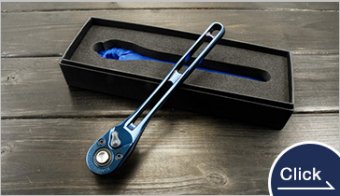 LVR3180A LIGHTOOL ratchet handle, ion plating (metal blue)