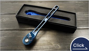 LVR3180A LIGHTOOL Ratchet Handle with Ion Plating (Metal Blue)