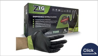 Dual Tone Zig Nitrile Glove
